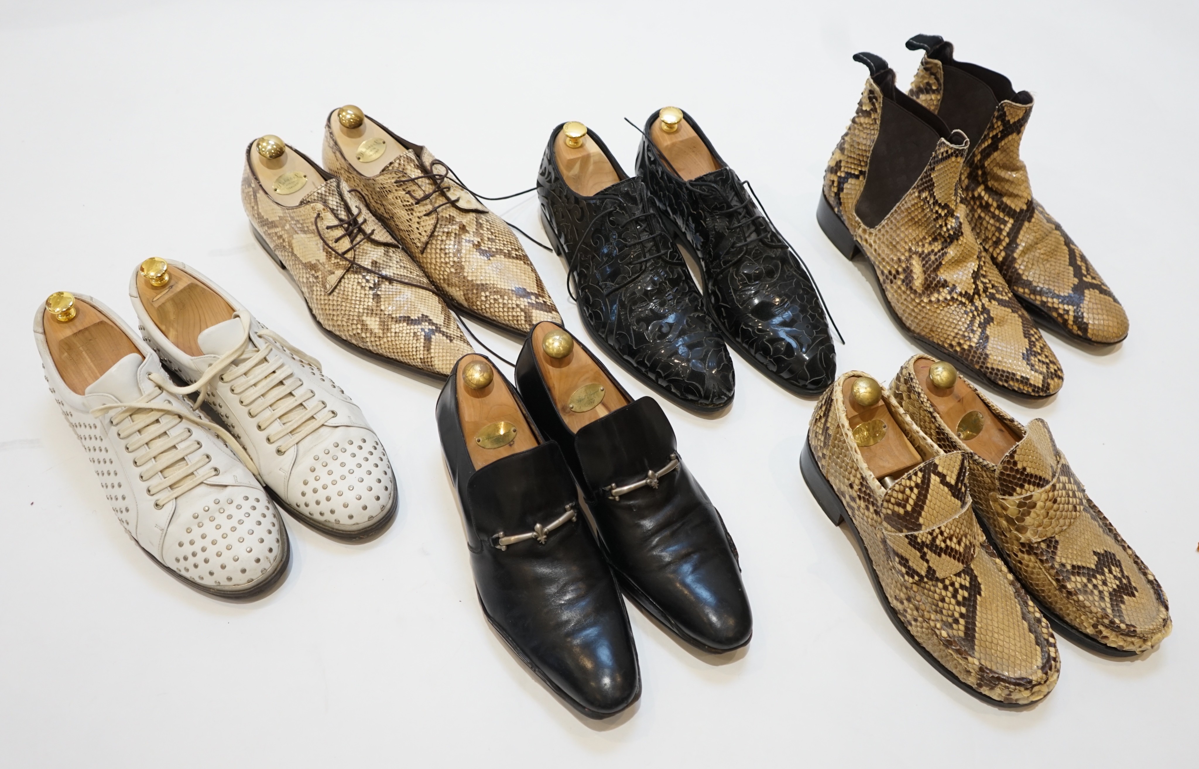 Six pairs of gentleman's Patrick Cox shoes